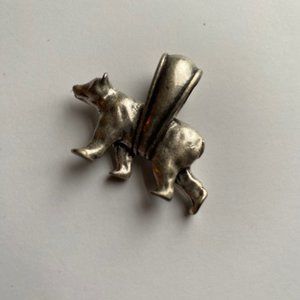 Bear Charm, Silver for Necklace